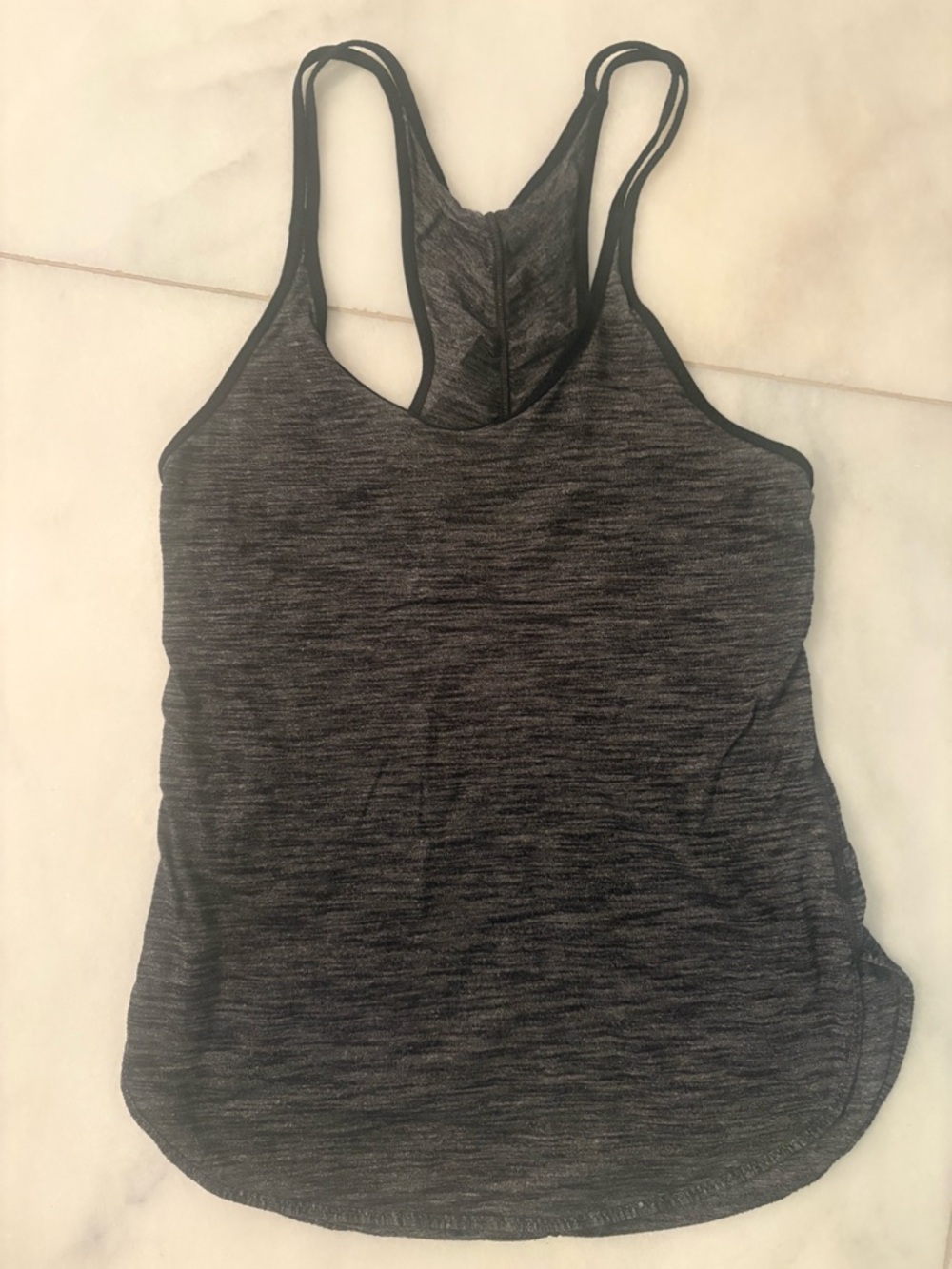 lululemon athletica Charcoal Black Heather Racerback Tank